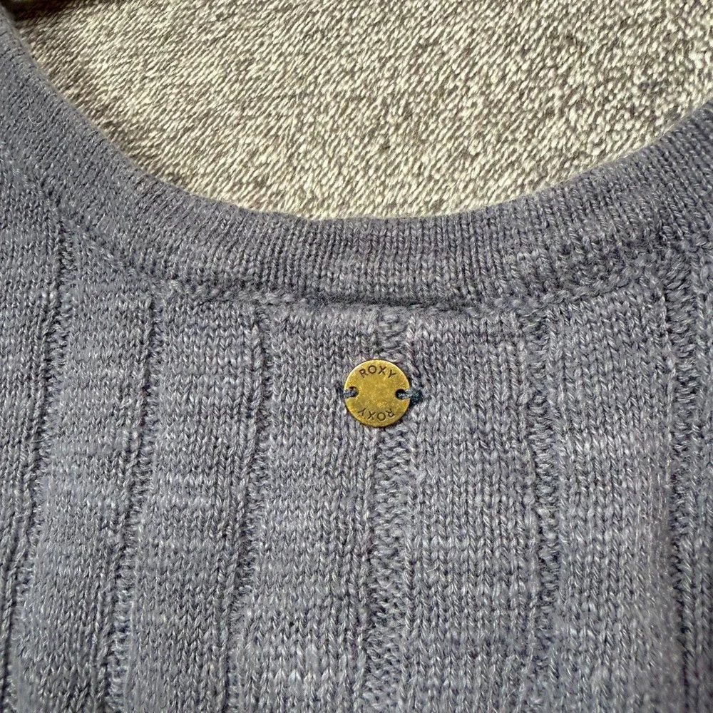 Roxy Tank Top Lot of 2 Ribbed Knit Button Front Medium Navy Blue Mustard Yellow